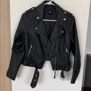 H & M leather moto jacket